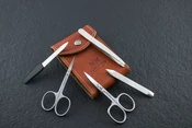 NN Knives Manikűrkészlet Optim Barna Bőr Modern