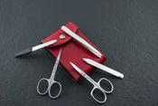 NN Knives Manikűrkészlet Optim Piros Bőr Modern