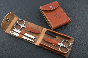 NN Knives Manikűrkészlet Optim Barna Bőr Modern
