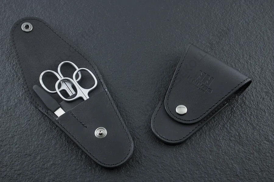 NN Knives Manikűrkészlet City Fekete Bőr Modern