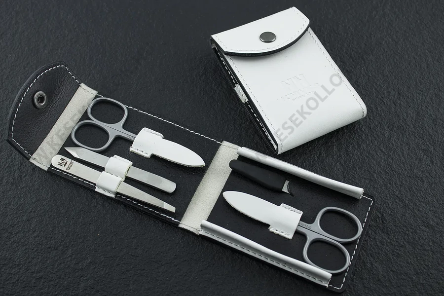 NN Knives Manikűrkészlet Optim Fehér Bőr Modern