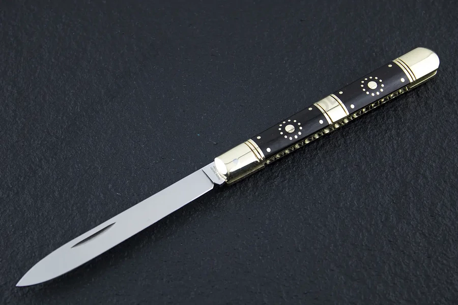 NN-Knives Szalonnázó Zsebkés custom ében